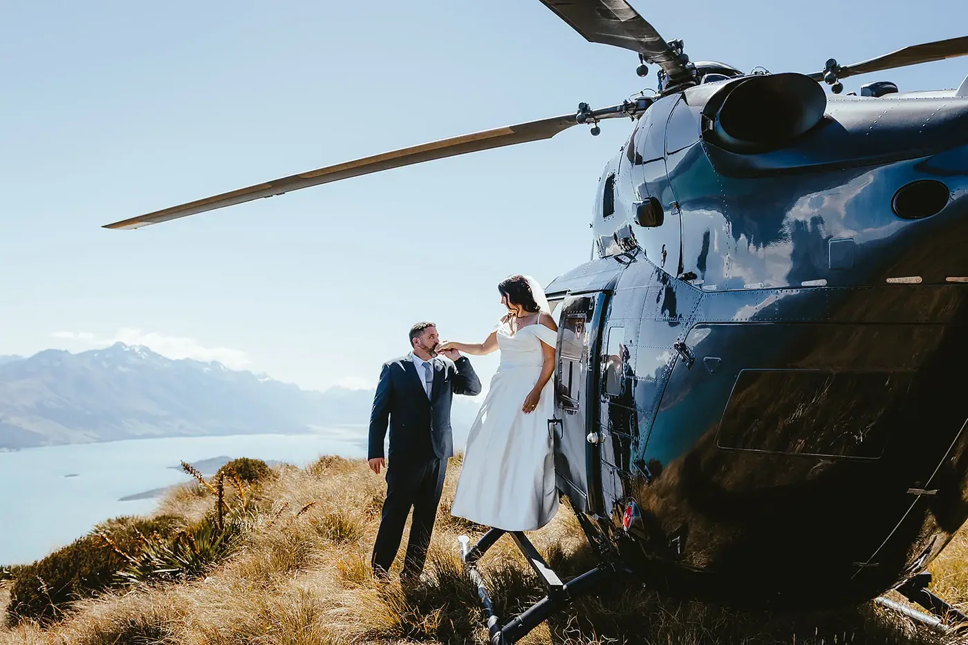 Freddie + Lené Family Queenstown Heli Elopement at Lake Erskine · Mount Crichton · Queenstown