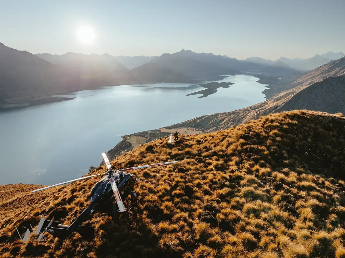 Heli elopement photography in Queenstown and Wanaka, New Zealand